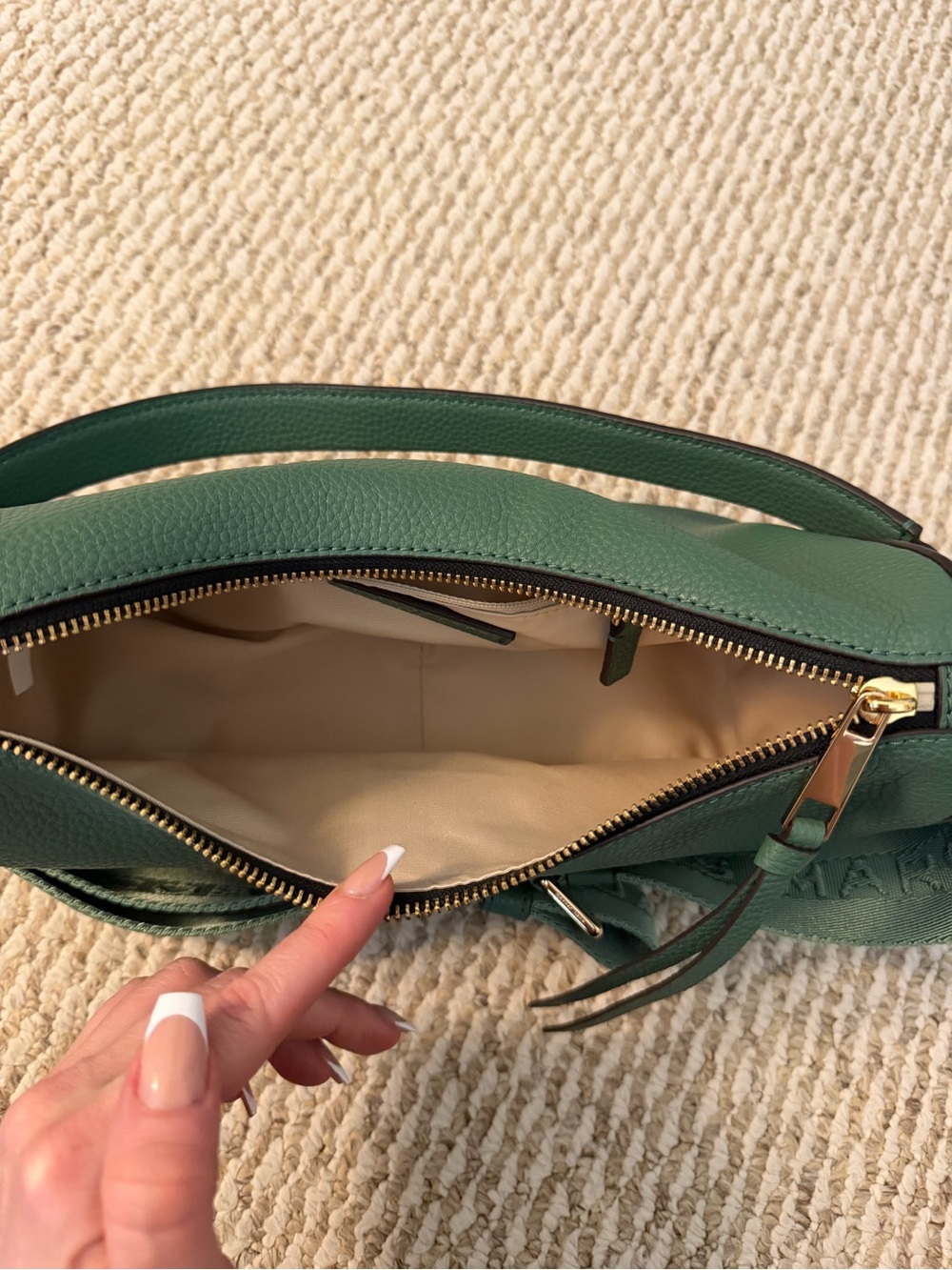 Marc Jacobs Teal Pebbled Leather Crossbody with Branded Strap - Picture 5 of 6